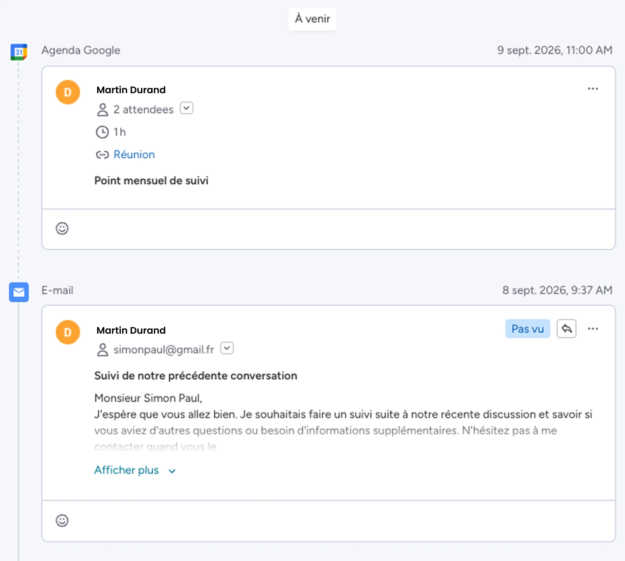 photo informations client page crm